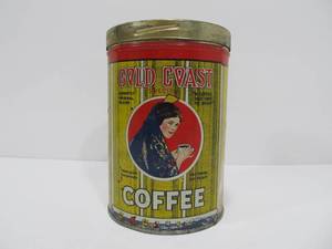 lot 9 image: Vintage 1lb GOLD COAST Coffee Can