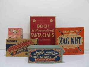lot 14 image: Great Group of Old Vintage Advertising Candy Boxes