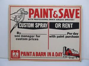 lot 33 image: Lot of 3 Vintage Paint Advertising Signs