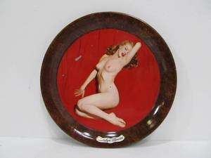 lot 41 image: Original 1950s MARILYN MONROE Metal Advertising Pinup Tip Tray 