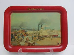 lot 66 image: Excellent Antique Pre-Prohibition BUDWEISER King of Bottled Beer Tray 