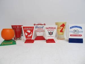 lot 79 image: Lot of 7 Vintage Whiskey etc Advertising Displays