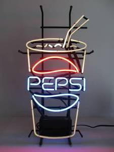 lot 176 image: Working Vintage PEPSI Neon Soda Sign
