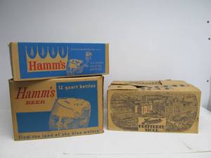 lot 180 image: Lot of 3 Vintage HAMMS BEER Boxes