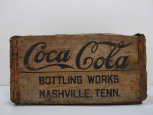 lot 205 image: Old Vintage COCA COLA Wooden Advertising Soda Crate