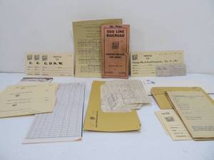 lot 224 image: Lot of Vintage Soo Line and Great Northern Railway Co. Railroad Paperwork