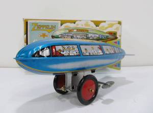 lot 228 image: SCHYLLING ZEPPELIN WIND UP TOY COLLECTOR SERIES SKY RANGER AIRSHIP ORIGINAL BOX