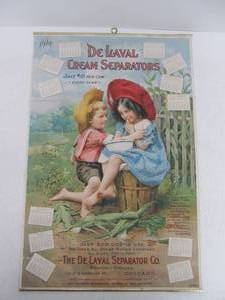 lot 109 image: Original 1904 De Laval Cream Separators Litho Advertising Calendar