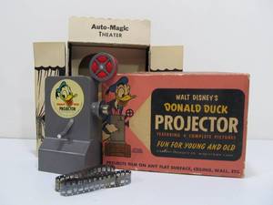 lot 199 image: Vintage Walt Disneys DONALD DUCK Auto-Magic Projector wOriginal Box