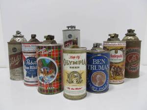 lot 130 image: Lot of Vintage Beer Can Cigarette Table Lighters
