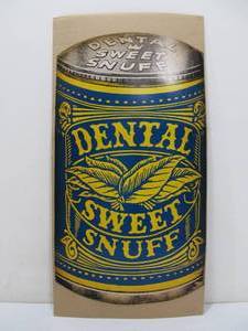 lot 138 image: Vintage DENTAL SNUFF Diecut Tobacco Sign