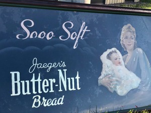 lot 248 image: LARGE 1940s Butter-Nut Bread Framed Sign