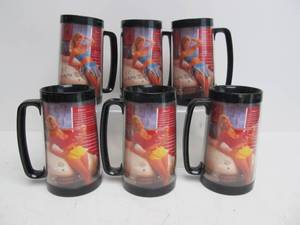 lot 239 image: Lot of 6 Vintage SNAP ON Tool Girls Thermo-Serv Cups