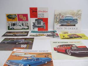 lot 114 image: Nice Lot of Late 50s Early 60s Automobile Dealer Car Brochures