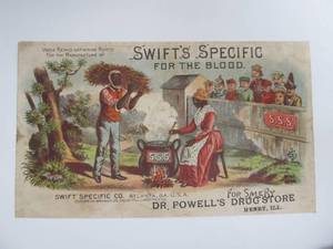 lot 119 image: Orig 1880s SWIFTS Specific Blood Purifier Advertisement