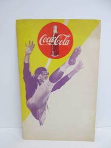 lot 163 image: Vintage 1950s COCA COLA Football Soda sign