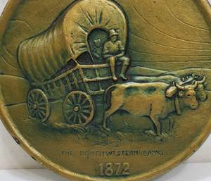 lot 256 image: Old Vintage THE NORTHWESTERN BANKS Frank Merrill Mpls., MN 1929 Plaque Plaque