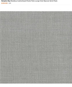 lot 5 image: 2 HAMPTON BAY Woodbury CushionGuard Pewter Patio Lounge Chair Slipcover Set (2-Pack)