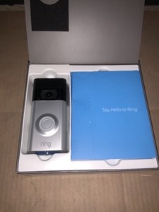 lot 24 image: RING DOORBELL AND RING 1080p HD Wi-Fi Video Wired Smart Door Bell Pro Camera, Smart Home, Works with Alexa