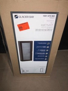 lot 38 image: GLACIER BAY DELRIDGE 13 IN. W X 30 IN. H SURFACE-MOUNT MODULAR WALL HUTCH IN CHOCOLATE. SEE PICTURES