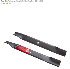 lot 53 image: TORO 42 IN. REPLACEMENT BLADE KIT FOR 42 IN. TIMECUTTER (2007 - 2017). SEE PICTURES