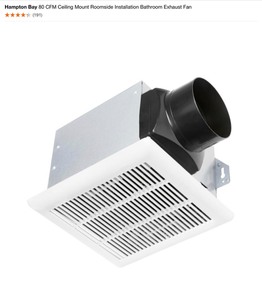 lot 2 image: TWO DIFFERENT HAMPTON BAY 80 CFM CEILING MOUNT EXHAUST FANS. SEE PICTURES
