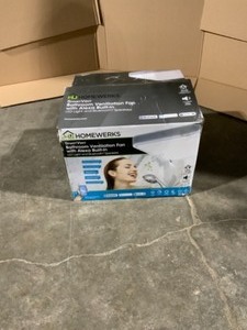 lot 10 image: HOME NETWERKS 110 CFM LED CEILING MOUNTED BATHROOM EXHAUST FAN WITH ALEXA VOICE ASSISTANT AND BLUETOOTH SPEAKERS. SEE PICTURES
