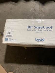 lot 22 image: LUCID COMFORT COLLECTION 10 IN. FIRM GEL MEMORY FOAM TIGHT TOP TWIN XL MATTRESS. SEE PICTURES