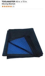 lot 27 image: 4 PACK OF TOOLMASTER 40 IN. X 72 IN. MOVING BLANKETS. SEE PICTURES