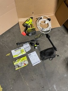 lot 32 image: RYOBI EZCLEAN ONE 18-VOLT 320 PSI 0.8 GPM COLD WATER CORDLESS POWER CLEANER (TOOL ONLY). SEE PICTURES
