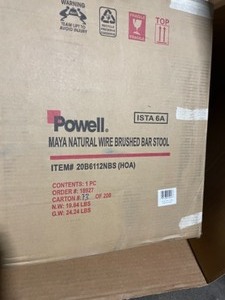 lot 33 image: POWELL COMPANY POWELL MESQUITE NATURAL 31 IN. SWIVEL BAR STOOL. SEE PICTURES