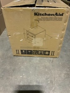 lot 64 image: KITCHENAID 18 IN. OUTDOOR KITCHEN BUILT-IN GRILL CABINET 2 DRAWER STORAGE. SEE PICTURES