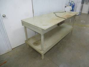 Wood Work Bench Gray