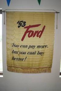 lot 22 image: 1953 Ford Dealership Banner
