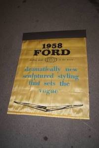 lot 29 image: 1958 Ford Sculptured Styling Dealership Banner