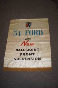 lot 31 image: 1954 Ford Ball Joint Front Suspension Dealership Banner