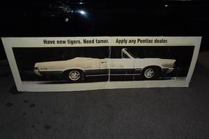 lot 34 image: Large 1965 Pontiac GTO Dealership Sign
