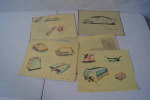 lot 67 image: Glen Winterscheidt Design Renderings - Believed to be from Art School