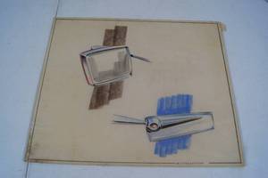 lot 53 image: Original Automobile Renderings - Mirrors - Glen Winterscheidt - GM