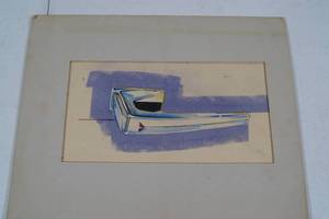 lot 57 image: Original Automobile Rendering - Glen Winterscheidt - Door Handle