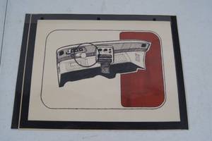 lot 50 image: Automobile Dashboard Sketch - From Winterscheidt Estate