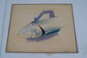 lot 58 image: Original Automobile Rendering - Glen Winterscheidt - Tail Light