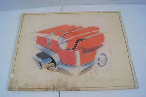lot 59 image: Original Automobile Rendering - Glen Winterscheidt