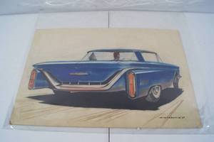 lot 62 image: Original Automobile Rendering - Glen Winterscheidt