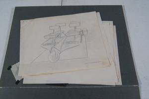 lot 66 image: Original Sketches - Golf Carts - Glen Winterscheidt