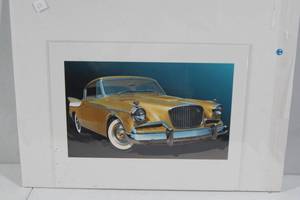 lot 77 image: 1957 Studebaker Golden Hawk Artwork