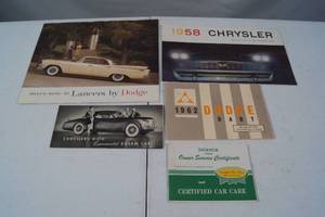 lot 141 image: Vintage Mopar Sales Brochures - Owners Manuals