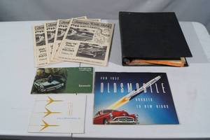 lot 144 image: Vintage Oldsmobile Dealership Sales Materials - Owners Manuals