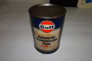 lot 148 image: Vintage Gulf Type F Transmission Fluid Can