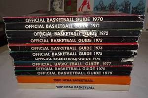lot 156 image: 1970-1981 College Basketball Guide Books